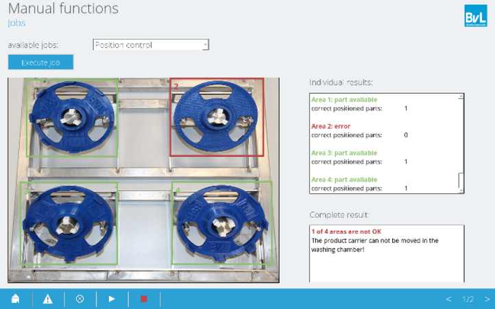 Efficient cleaning with perfect component positioning