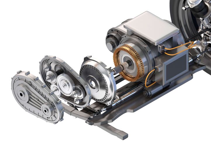 Example of electric motor components that require thorough cleaning on all sides