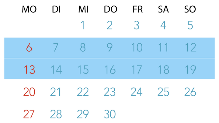 <span class="ti-calendar icons"></span> Compact – 2 weeks
