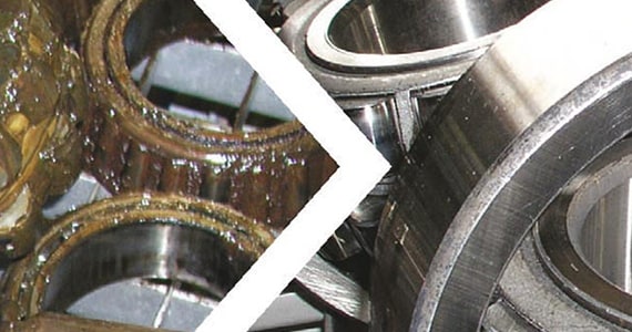 Clean and grease-free wheel bearings and bearing housings